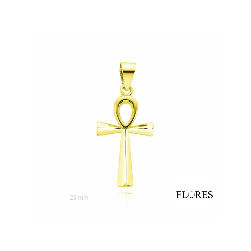 Colgante Cruz Dorada Plata de Ley 2031357/25 | 14,00 € | Joyería Flores