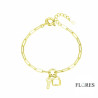 Pulsera Dorada Candado Plata de Ley 2040977/Y | 51,00 € | Joyería Flores