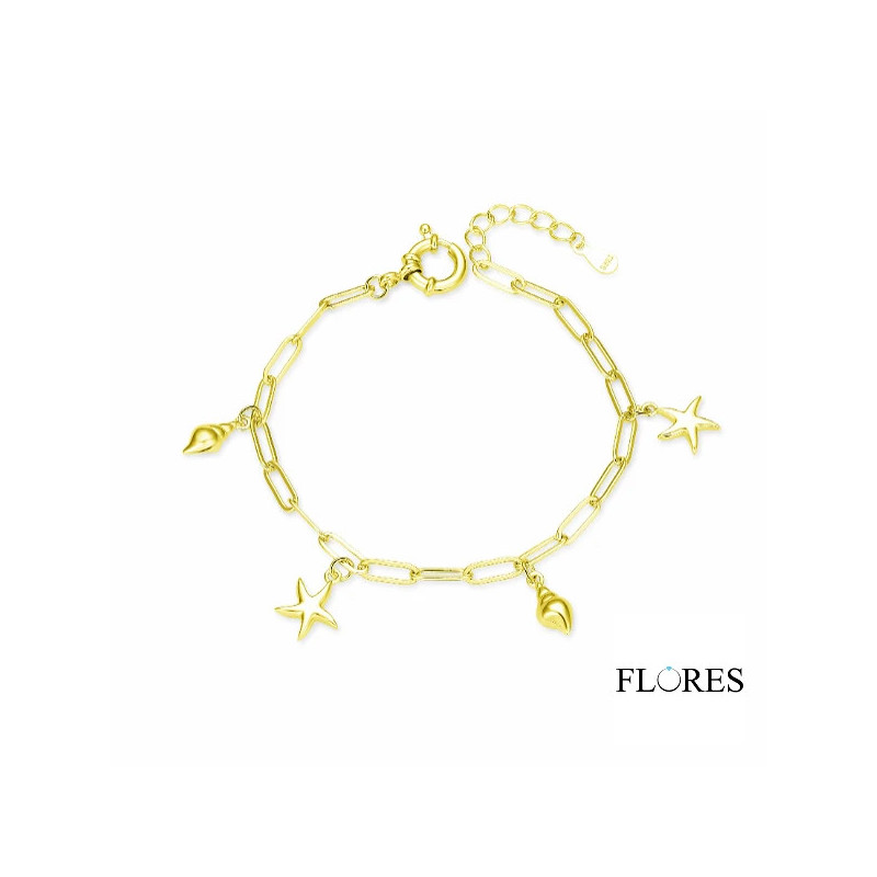 Pulsera Dorada Estrella y Concha Plata 2040978/Y | 56,00 € | Joyería Flores