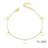 Pulsera Dorada Colgantes redondos Plata 2041040/Y | 22,00 € | Joyería Flores