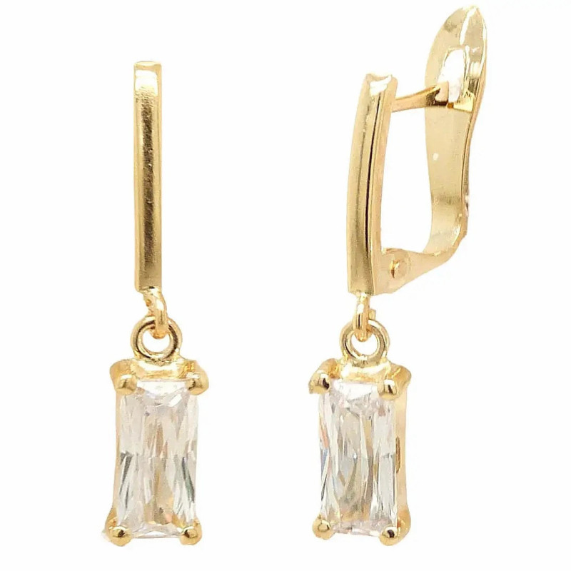 Pendientes 750 Group Oro Circonita Baguette 5680 | 195,90 € | Joyería Flores