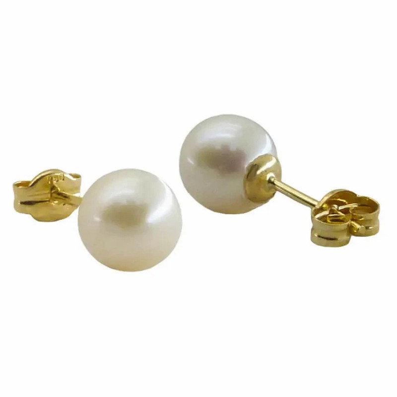 Pendientes 750 Group Oro con Perla de 8mm 6849 | 109,50 € | Joyería Flores