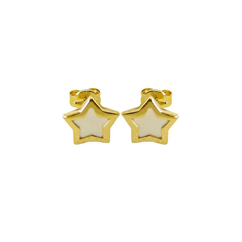 Pendientes 750 Group oro y nácar Estrellas 4633P | 163,90 € | Joyería Flores