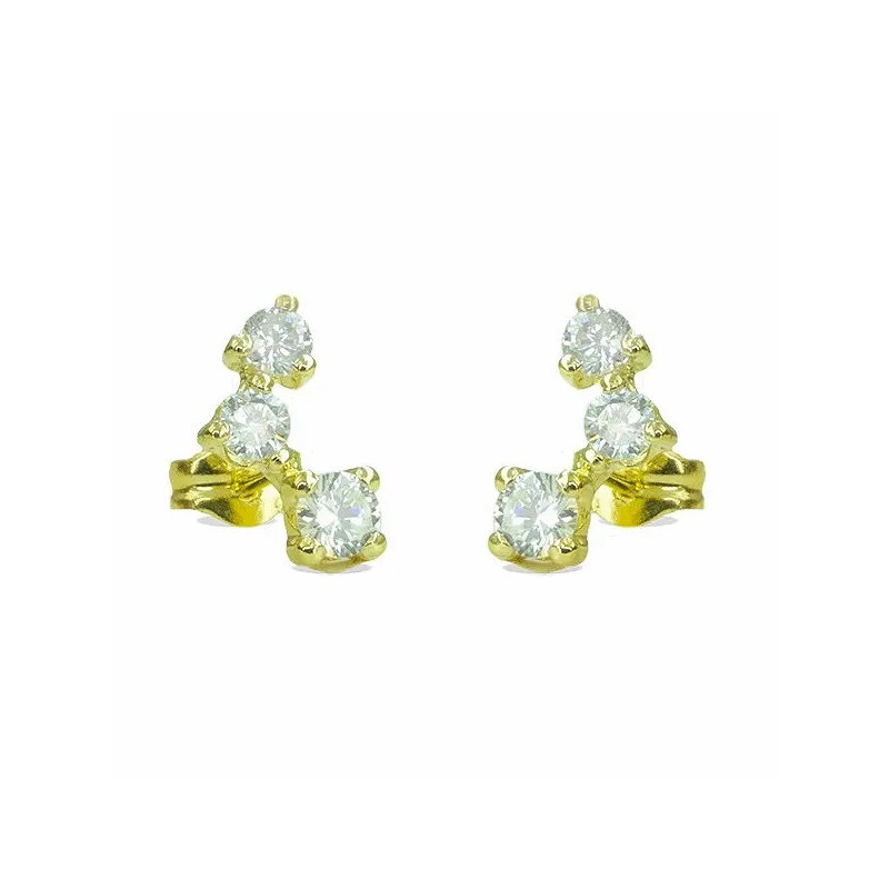 Pendientes 750 Group circonita 10mm presión 4917 | 149,50 € | Joyería Flores