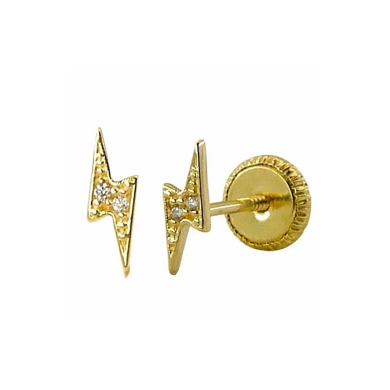 Pendientes 750 Group mini rayo piedras 7mm 4958 | 66,00 € | Joyería Flores
