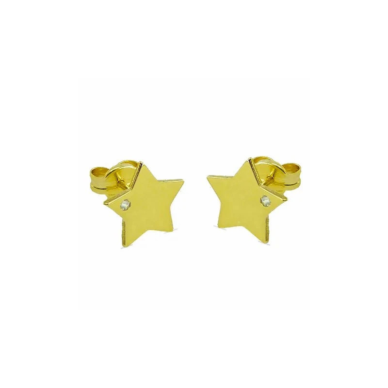 Pendientes 750 Group Oro Estrella 8,5mm 4622 | 163,50 € | Joyería Flores