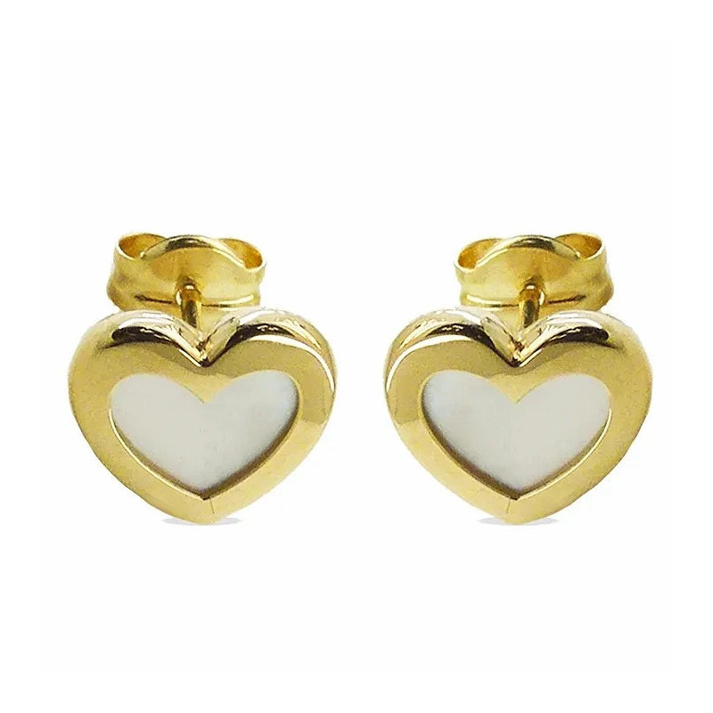 Pendientes 750 Group Oro Nácar Corazón 4631P | 174,50 € | Joyería Flores