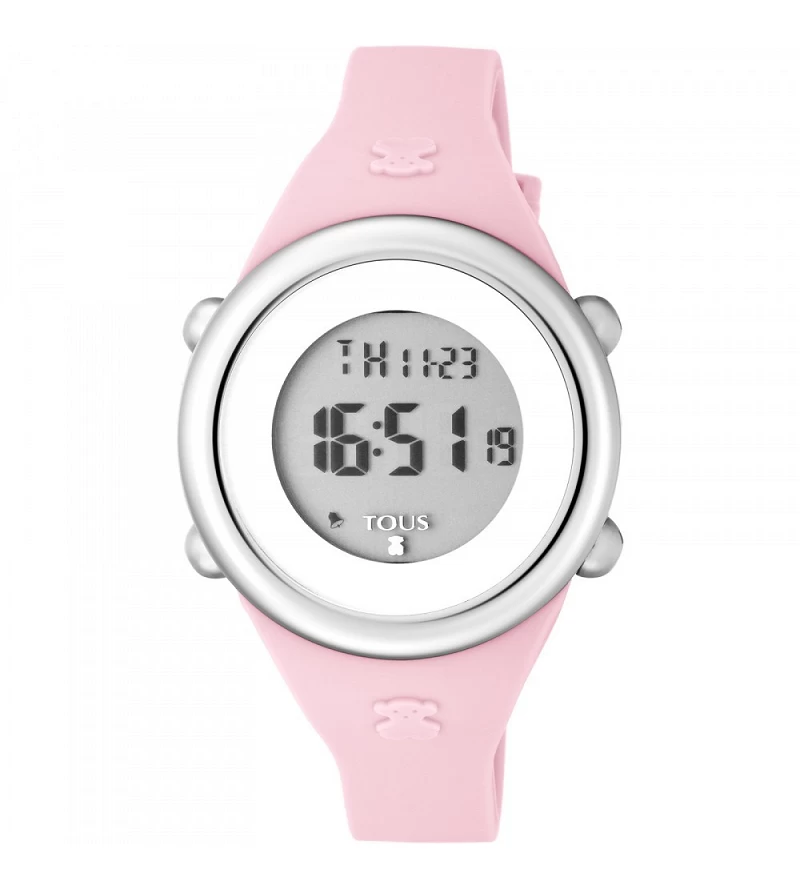Tous Reloj Tous Soft Digital de acero con correa de silicona rosa 800350610 800350610 Tous