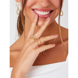 Anillo Marea abstract Mujer Dorado D03206/AF18 | 37,90 € | Joyería Flores