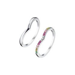 Anillo Doble Lotus Silver Circonitas LP1992-3/218 | 39,00 € | Joyería Flores