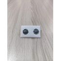 Pendientes Pendientes botón charro con circonita azul en plata de ley F56-AZUL F56-AZUL BotonCharro