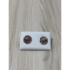 Pendientes botón charro en plata de ley F56-ROSA | 14,38 € | Joyería Flores