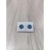 Pendientes botón charro plata de ley F56-TURQUESA | 13,62 € | Joyería Flores