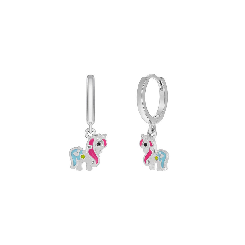 Pendiente Marea Hoop Poni Infantil Plata D03001/BR | 29,90 € | Joyería Flores
