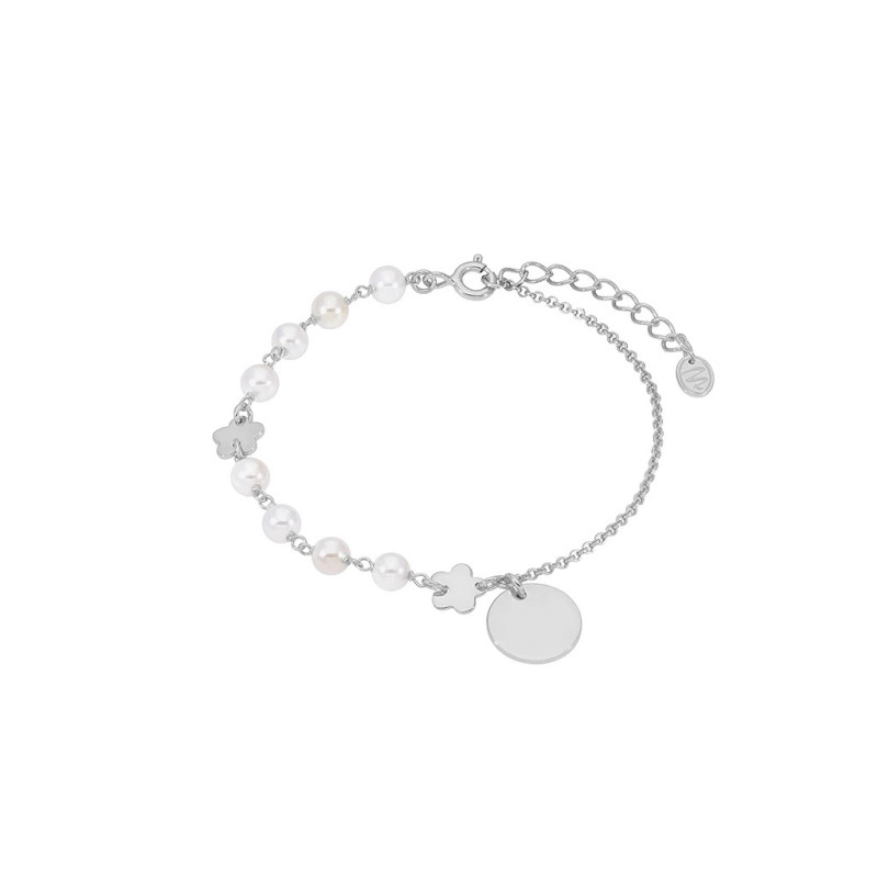 Pulsera Flor Perlas Marea Plata D03303/AE | 35,90 € | Joyería Flores