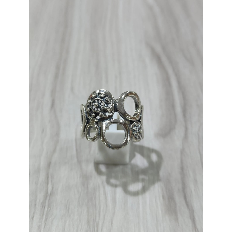 Anillo Doble Botón Charro Plata de ley BCSF160 | 36,88 € | Joyería Flores