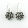 Pendientes largos botón charro plata HP008-N | 23,63 € | Joyería Flores