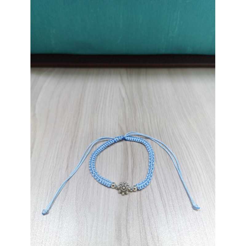 Pulsera Botón Charro Macrame Azul S1217-AC | 11,19 € | Joyería Flores