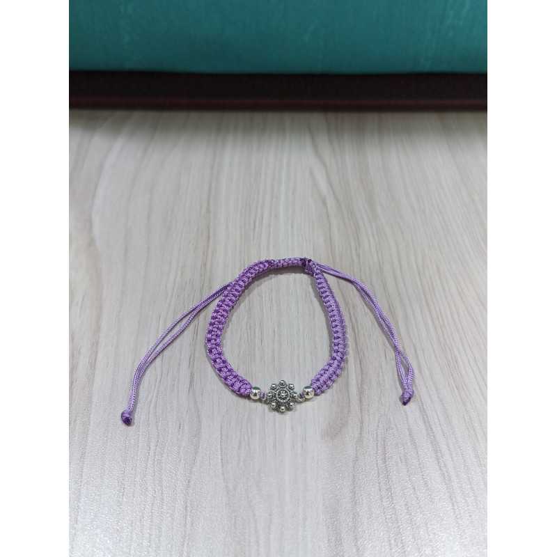 Pulsera Botón Charro Macrame Lila S1217-LILA | 18,69 € | Joyería Flores