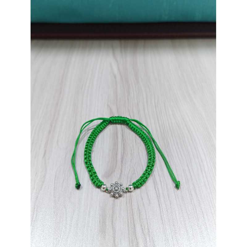 Pulsera Botón Charro Macrame Verde S1217-VERDE | 11,19 € | Joyería Flores