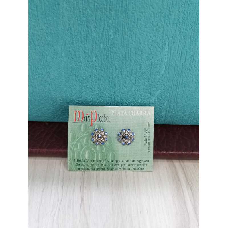 Pendientes Botón Charro Plata Swarovski S1733-A | 26,19 € | Joyería Flores Pendientes Botón Charro Plata Swarovski S1733-A | 26,19 € | Joyería Flores