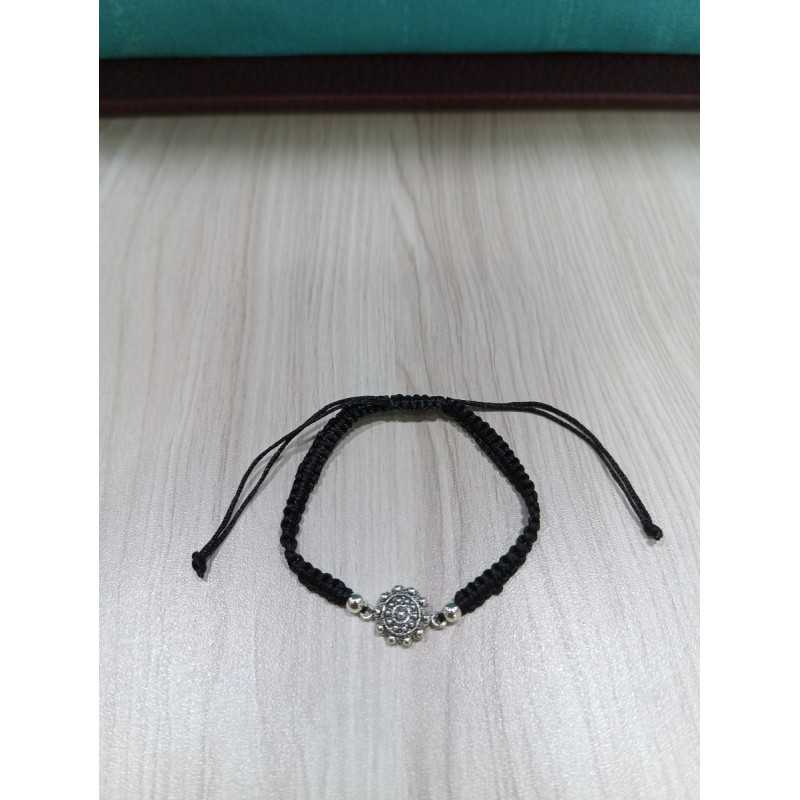 Pulsera Botón Charro macrame Negro S1219-NEGRO | 23,69 € | Joyería Flores