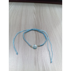 Pulsera Botón Charro macrame Turquesa S1679-T | 19,94 € | Joyería Flores