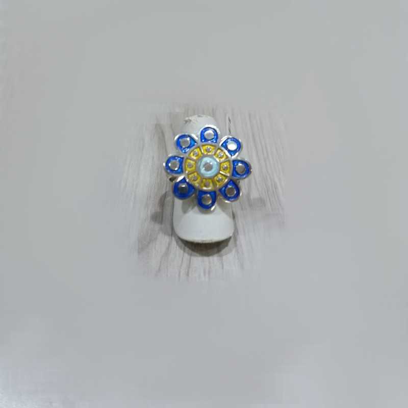 Sortija Botón Charro Abierta Azul S1683-A | 18,69 € | Joyería Flores