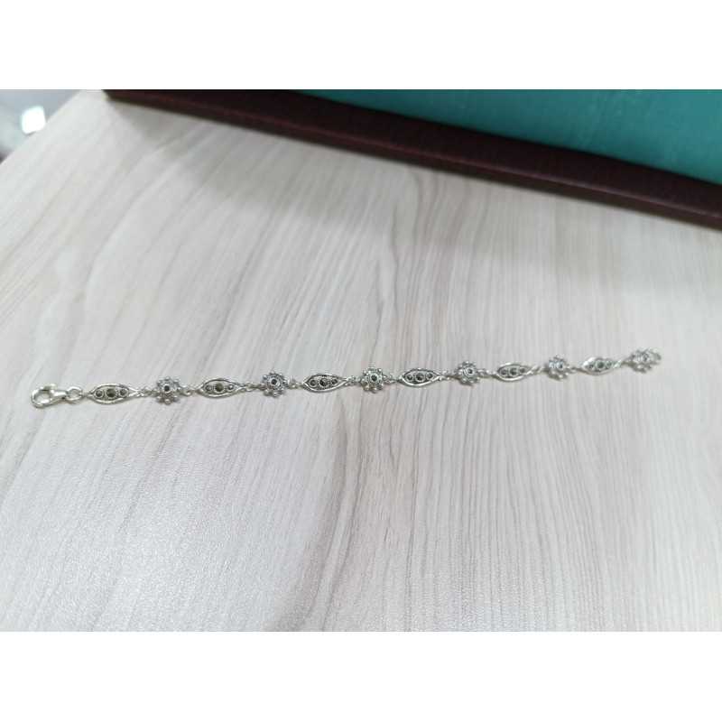 Pulsera Botón Charro Marquesitas Plata S082 | 44,87 € | Joyería Flores