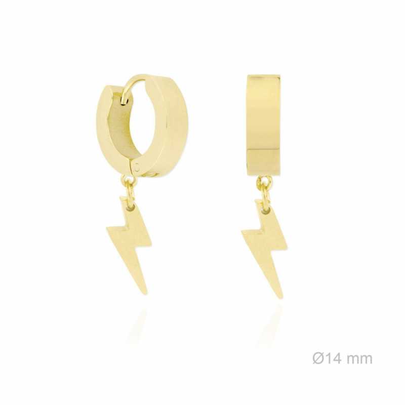 Pendientes Rayo Acero inoxidable Dorados 320112 | 11,90 € | Joyería Flores Pendientes Rayo Acero inoxidable Dorados 320112 | 11,90 € | Joyería Flores