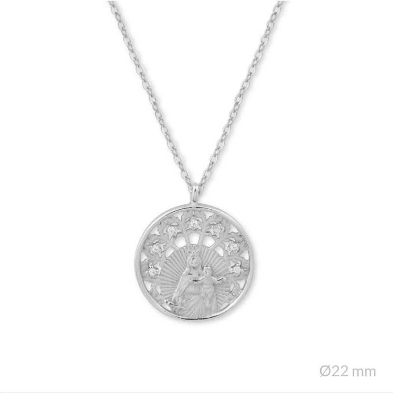 Gargantilla Plata Virgen del Carmen 176537A | 48,90 € | Joyería Flores