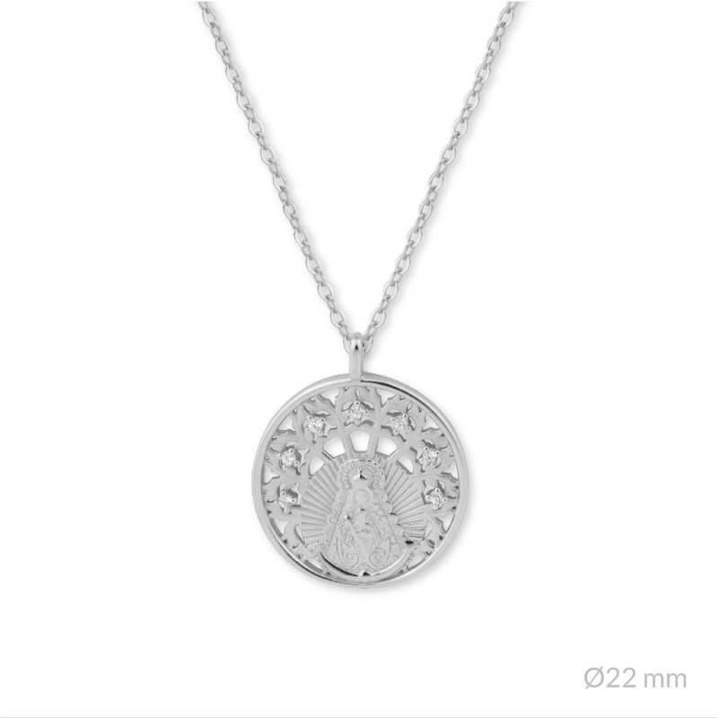 Gargantilla Plata de ley Virgen del Rocío 176541A | 50,90 € | Joyería Flores Gargantilla Plata de ley Virgen del Rocío 176541A | 50,90 € | Joyería Flores