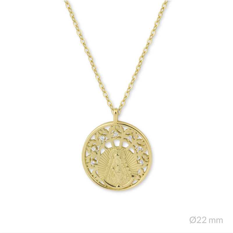 Gargantilla Plata Dorada Virgen del Rocío 176542 | 58,90 € | Joyería Flores Gargantilla Plata Dorada Virgen del Rocío 176542 | 58,90 € | Joyería Flores