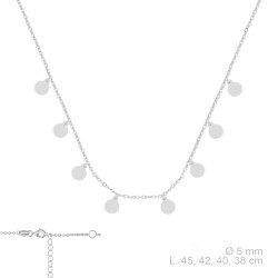 Gargantilla Plata de Ley Circulos Rodio 174437 | 174437 | 37,90 € | NoSolo EnPlata