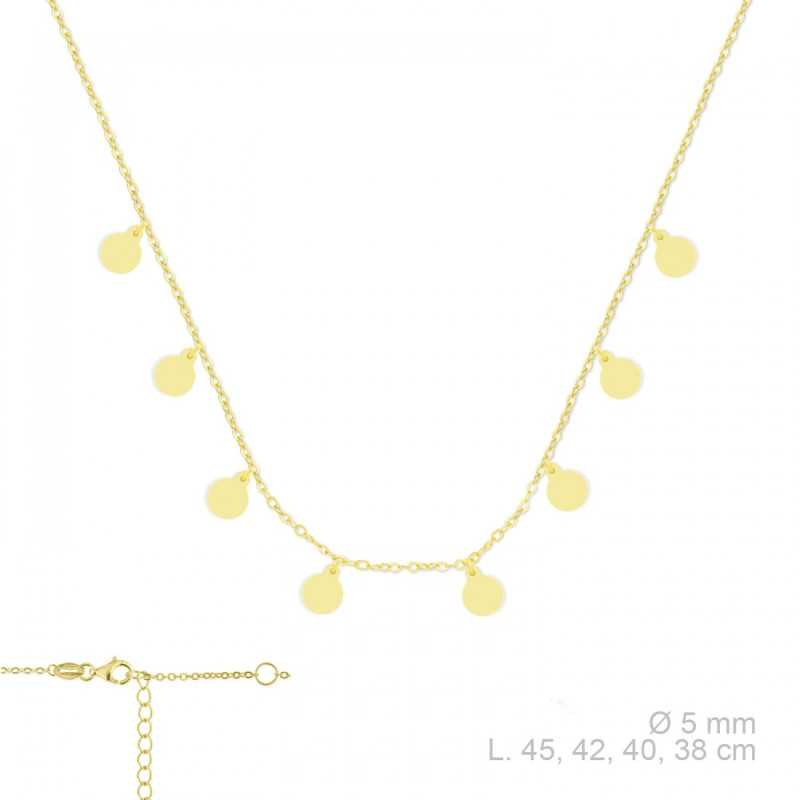 Gargantilla Plata de Ley Circulos Chapada 174438C | 45,90 € | Joyería Flores Gargantilla Plata de Ley Circulos Chapada 174438C | 45,90 € | Joyería Flores