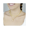 Gargantilla Plata de Ley Circulos Chapada 174438C | 45,90 € | Joyería Flores