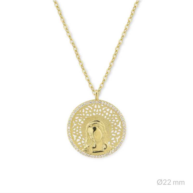 Gargantilla Plata Virgen María Dorada 176554C | 59,90 € | Joyería Flores Gargantilla Plata Virgen María Dorada 176554C | 59,90 € | Joyería Flores