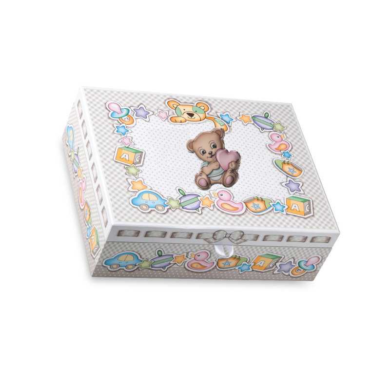 Caja Recuerdos Oso Rosa 75045RA | 26,50 € | Joyería Flores