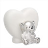 Hucha Oso Corazón Plata Bilaminada B4207-02 | 31,90 € | Joyería Flores