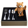 Estuche 4 Cubiertos Oso Carino + Oso Peluche LU6139 | 29,90 € | Joyería Flores