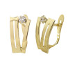 Pendientes Banda Circonita Oro de Ley 5550 | 249,90 € | Joyería Flores