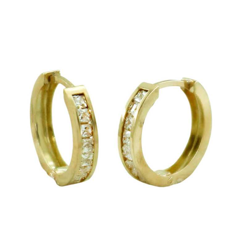 Aros con Circonitas Oro de Ley 5842 | 294,90 € | Joyería Flores
