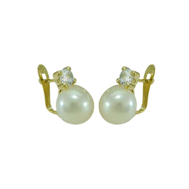 Pendientes Garra con Perla Oro de Ley 2316-1 | 258,90 € | Joyería Flores