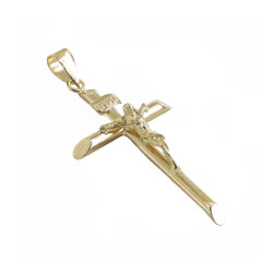 Cruz Tubo Con Cristo Oro de Ley 6065 | 196,50 € | Joyería Flores