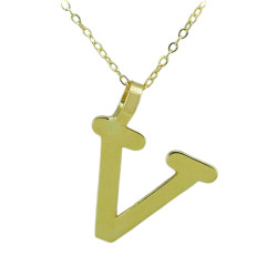 Colgante 750 Group Oro letra V, 10mm 5000V | 84,90 € | Joyería Flores
