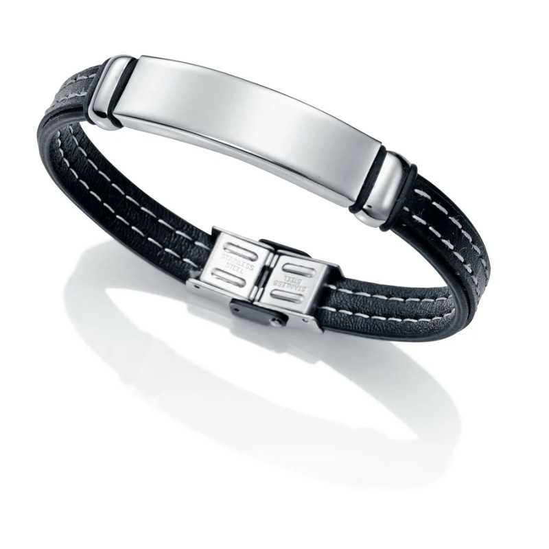 Pulsera Viceroy Hombre Acero y Piel 6371P09010 | 29,00 € | Joyería Flores