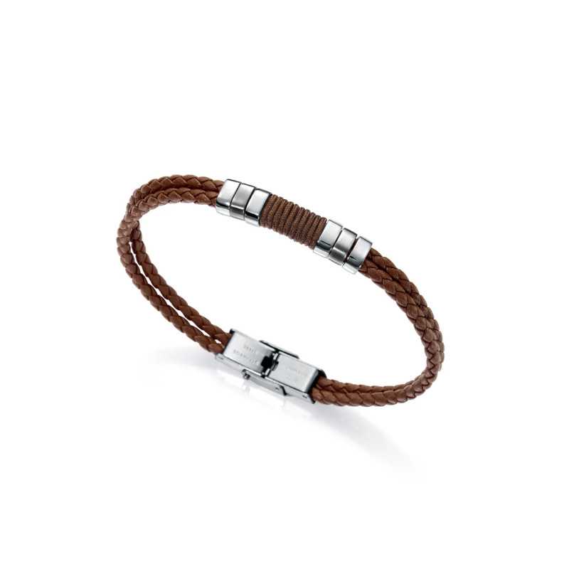 Pulsera Viceroy Hombre Acero y Piel 6456P01011 | 29,00 € | Joyería Flores