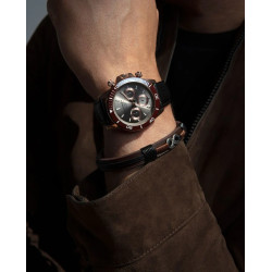 Pulsera Viceroy Hombre Acero y Piel 75380P01011 | 39,00 € | Joyería Flores