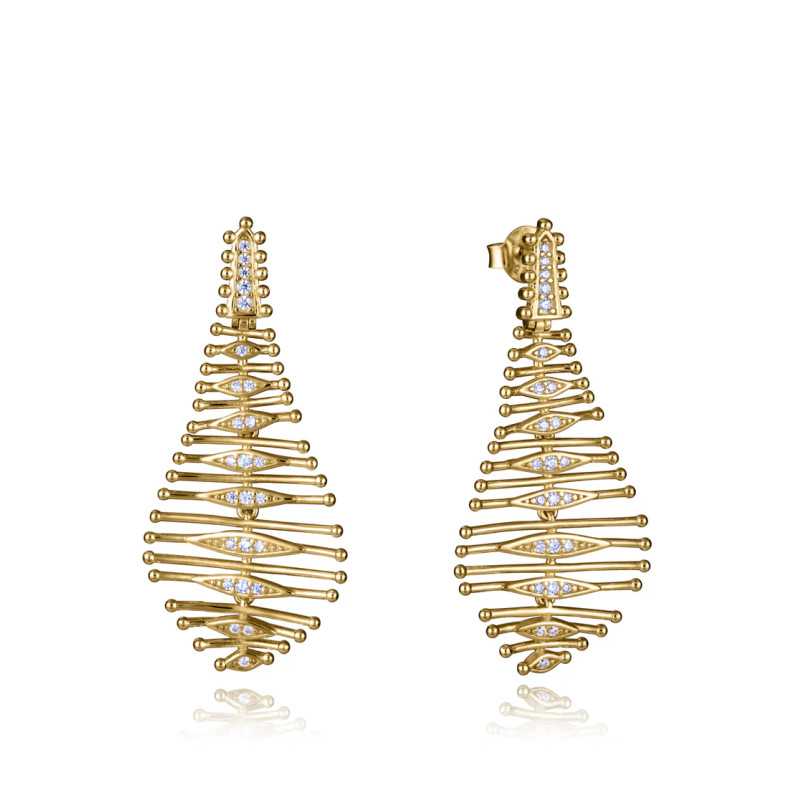 Pendientes Viceroy Hoja Plata Dorada 2318E100-30 | 69,00 € | Joyería Flores