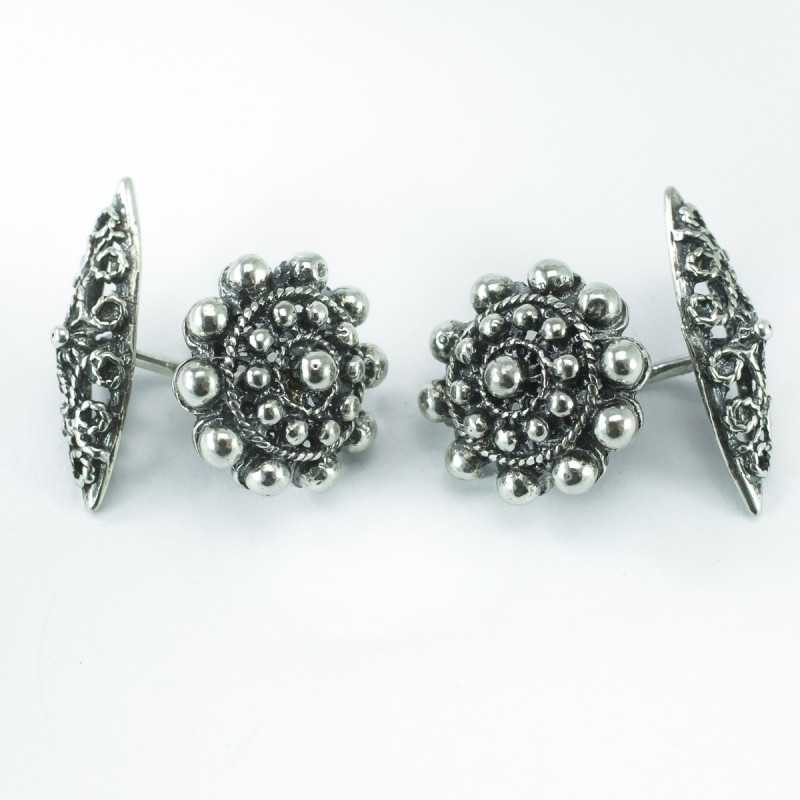 Gemelos de botón Charro plata de ley 513-G | 30,63 € | Joyería Flores